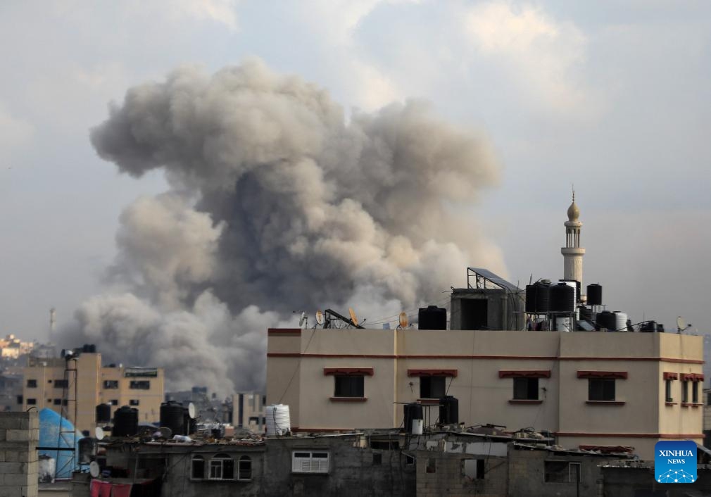 Israeli airstrikes hit southern Gaza Strip cities - Global Times