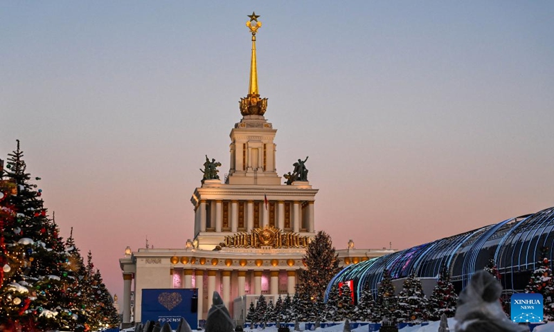 This photo taken on Jan. 13, 2024 shows the Exhibition of Achievements of National Economy in Moscow, Russia. (Xinhua/Cao Yang)