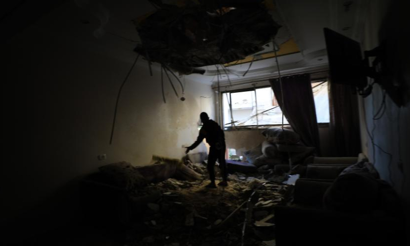 A Palestinian checks a room of a damaged building after an Israeli airstrike in the southern Gaza Strip city of Rafah, on March 2, 2024.

The Palestinian death toll in the Gaza Strip has risen to 30,320, the Hamas-run Health Ministry said in a press statement on Saturday. (Photo by Yasser Qudih/Xinhua)