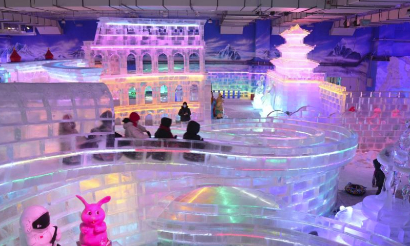 Ice and snow art gallery attracts tourists in Heilongjiang - Global Times