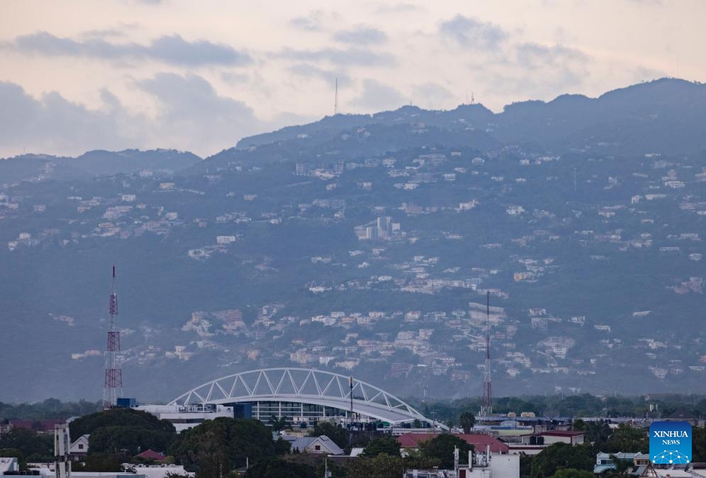 This photo taken on Jan. 19, 2024 shows the scenery of Blue Mountain in Kingston, Jamaica.(Photo: Xinhua)