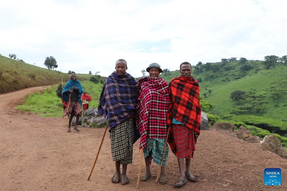 This photo taken on Jan. 29, 2024 shows the Maasai people in Ngorongoro Conservation Area, Arusha, Tanzania.(Photo: Xinhua)