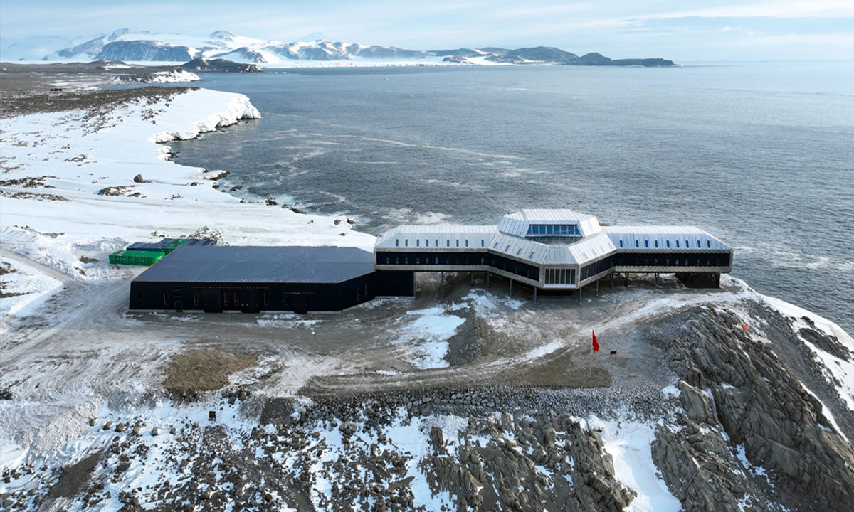 Qinling Station, China's fifth research station in Antarctica, starts operation on February 7, 2024. Photo: Courtesy of Chinese Ministry of Natural Resources