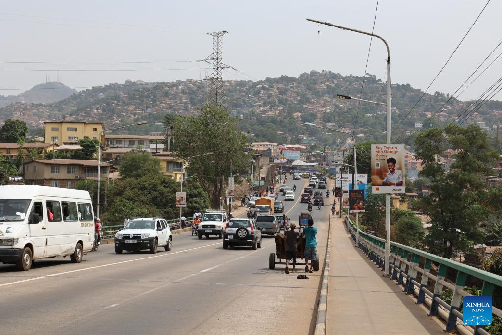 This photo taken on Feb. 20, 2024 shows a street view of Freetown, Sierra Leone.(Photo: Xinhua)