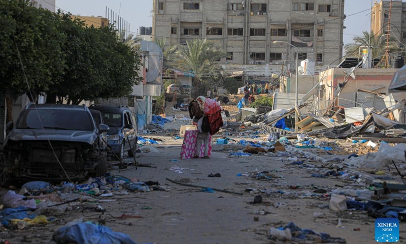 The Nasser Hospital is seen in the southern Gaza Strip city of Khan Younis, Feb. 28, 2024. Nasser Hospital, the second-largest hospital in Gaza Strip, stopped operating after an Israeli military operation on Feb. 15.(Photo: Xinhua)