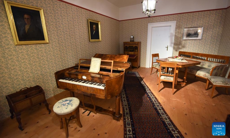 This photo taken on March 1, 2024 shows a salon sample of the early 19th century at the Vienna Furniture Museum in Vienna, Austria. With 165,000 exhibits, the Vienna Furniture Museum is one of the world's largest furniture museums today, presenting the culture of furniture from over three centuries. (Photo: Xinhua)