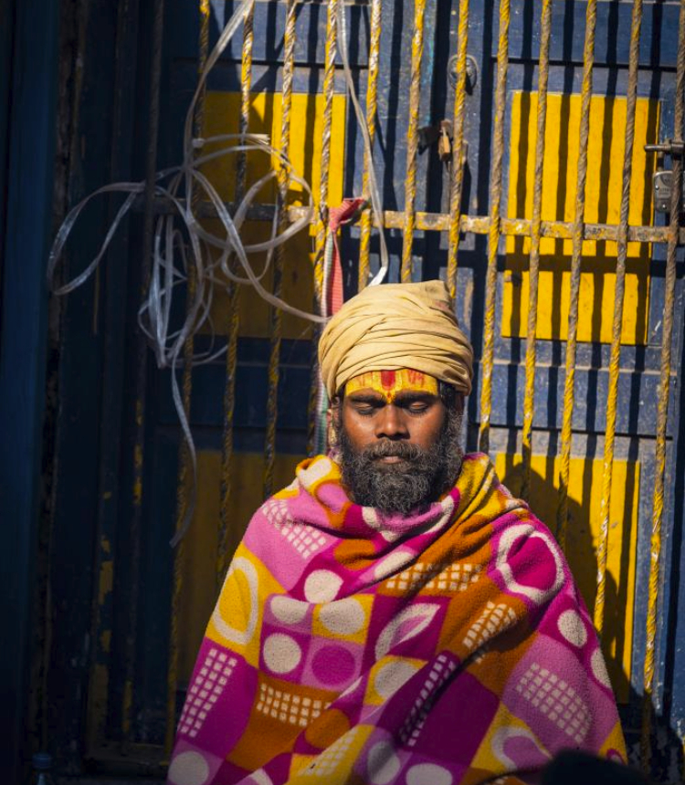 A sadhu (holy man) is seen during the Maha Shivaratri festival on the premises of Pashupatinath Temple in Kathmandu, Nepal, March 8, 2024. Maha Shivaratri is a major festival in Hinduism celebrated annually in honor of Lord Shiva. (Photo by Hari Maharjan/Xinhua)