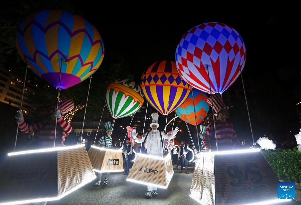 People attend a Ramadan parade in Beirut, Lebanon on March 6, 2024. A parade to welcome the upcoming month of Ramadan was held here on Wednesday.(Photo: Xinhua)