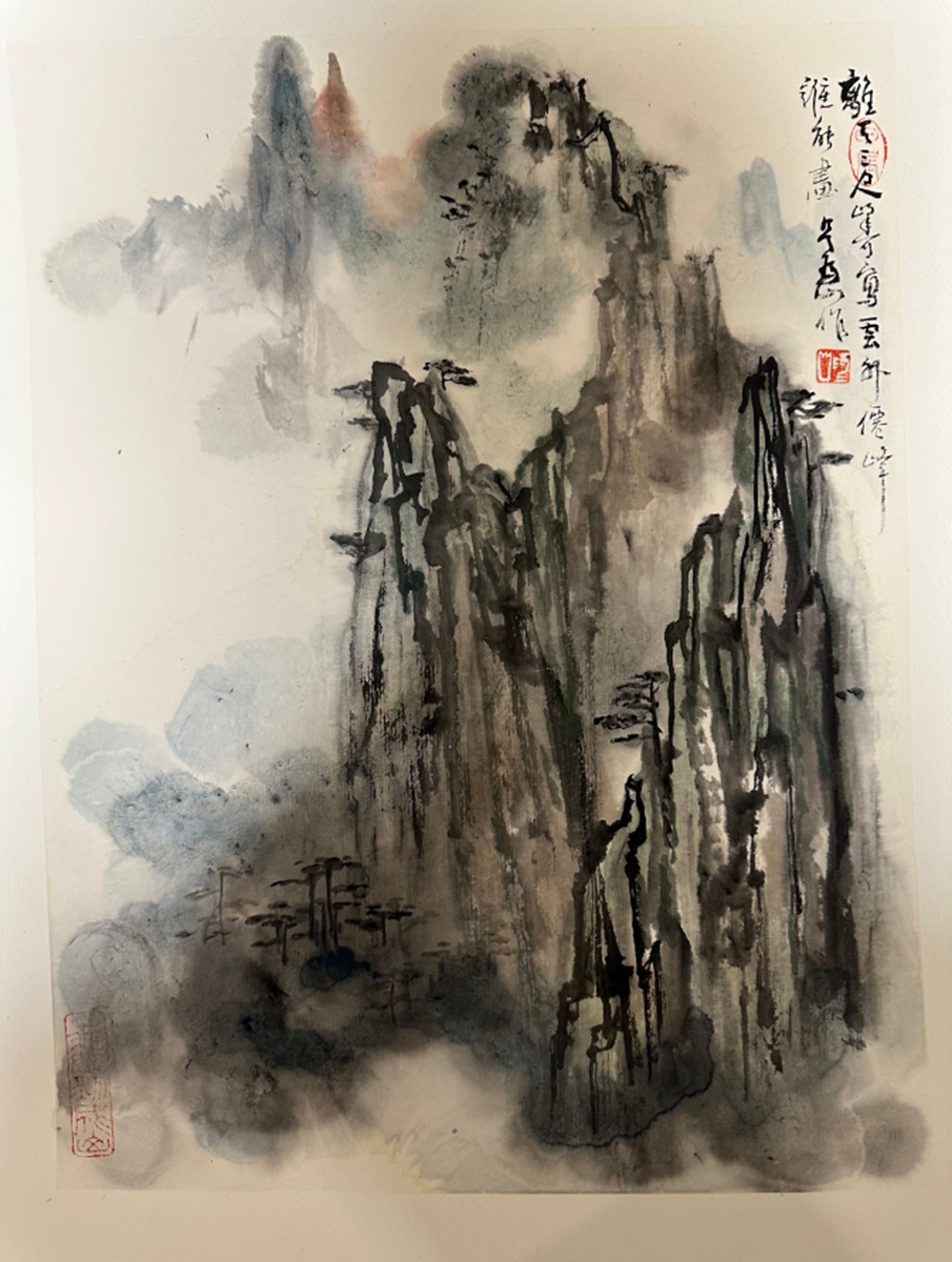 Painting <em>Li Tian San Chi San</em> (<em>Three Feet Three From Heaven</em>) by Wu Weishan   Photo: Courtesy of National Art Museum of China 