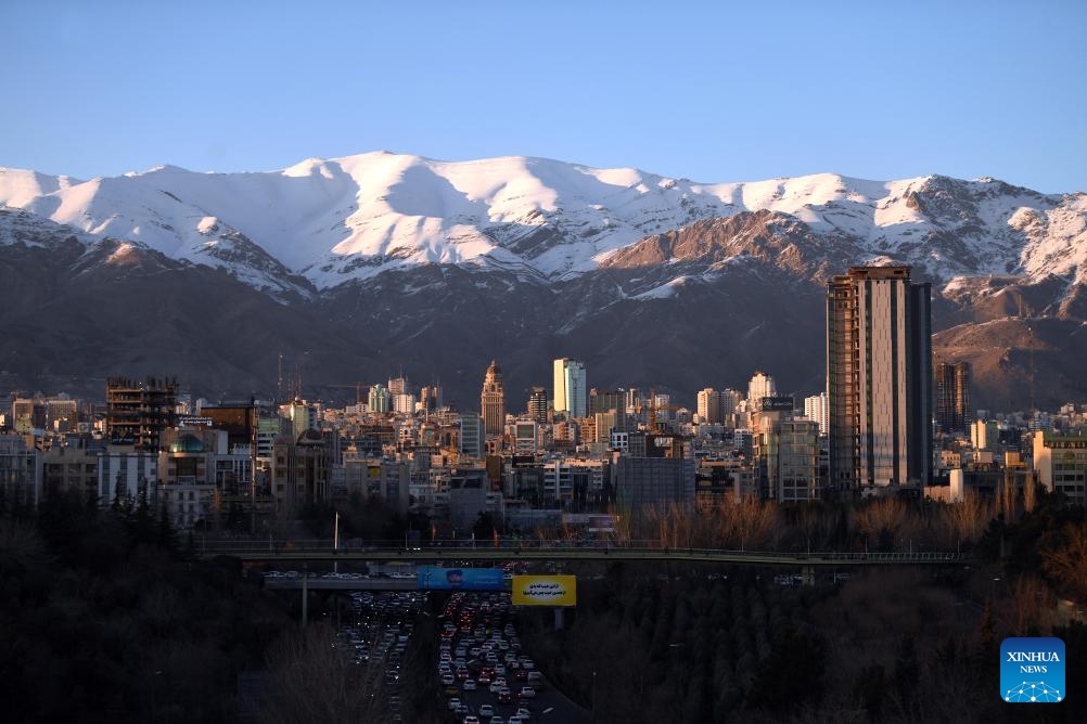 Snow mountains are seen from Tehran, Iran, March 9, 2024.(Photo: Xinhua)