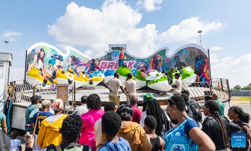 Visitors are seen during the Rand Show 2024 in Johannesburg, South Africa, March 30, 2024. The Rand Show 2024, the annual entertainment and shopping extravaganza in South Africa, is held from March 28 to April 1 at the Johannesburg Expo Center. (Xinhua/Zhang Yudong)