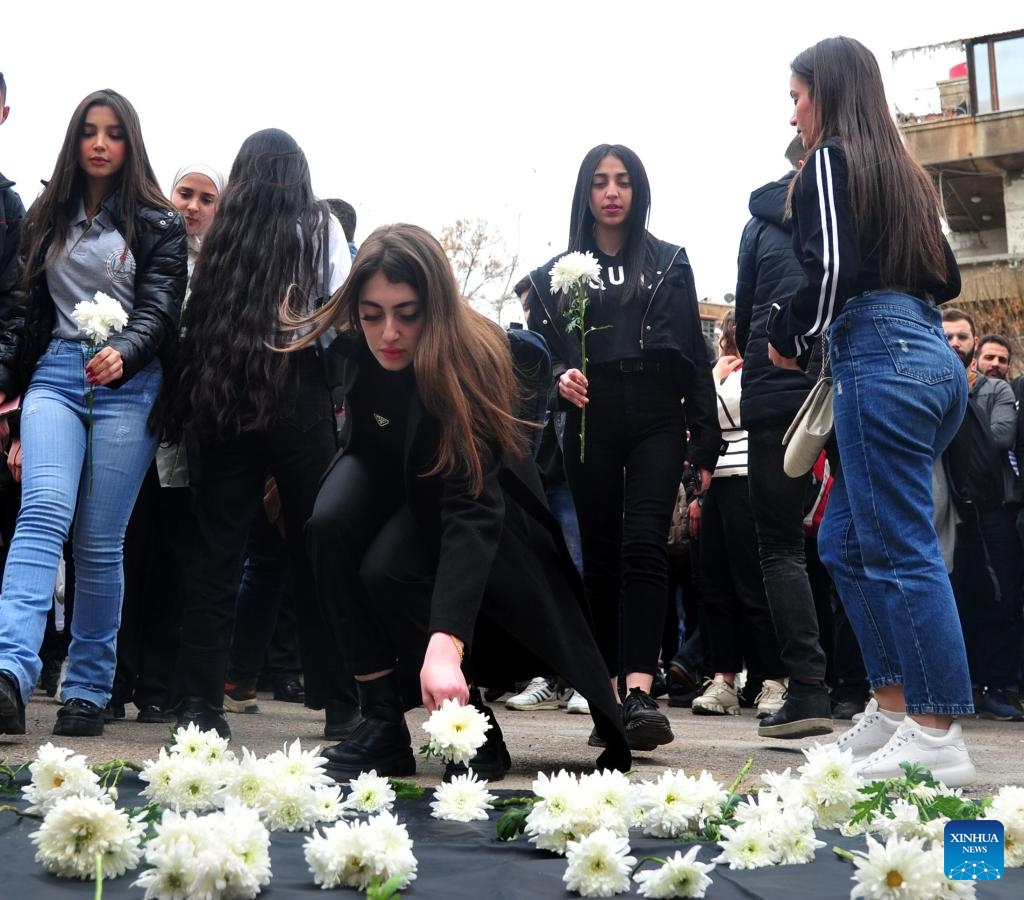 People mourn for victims of Moscow terror attack in Syria - Global Times