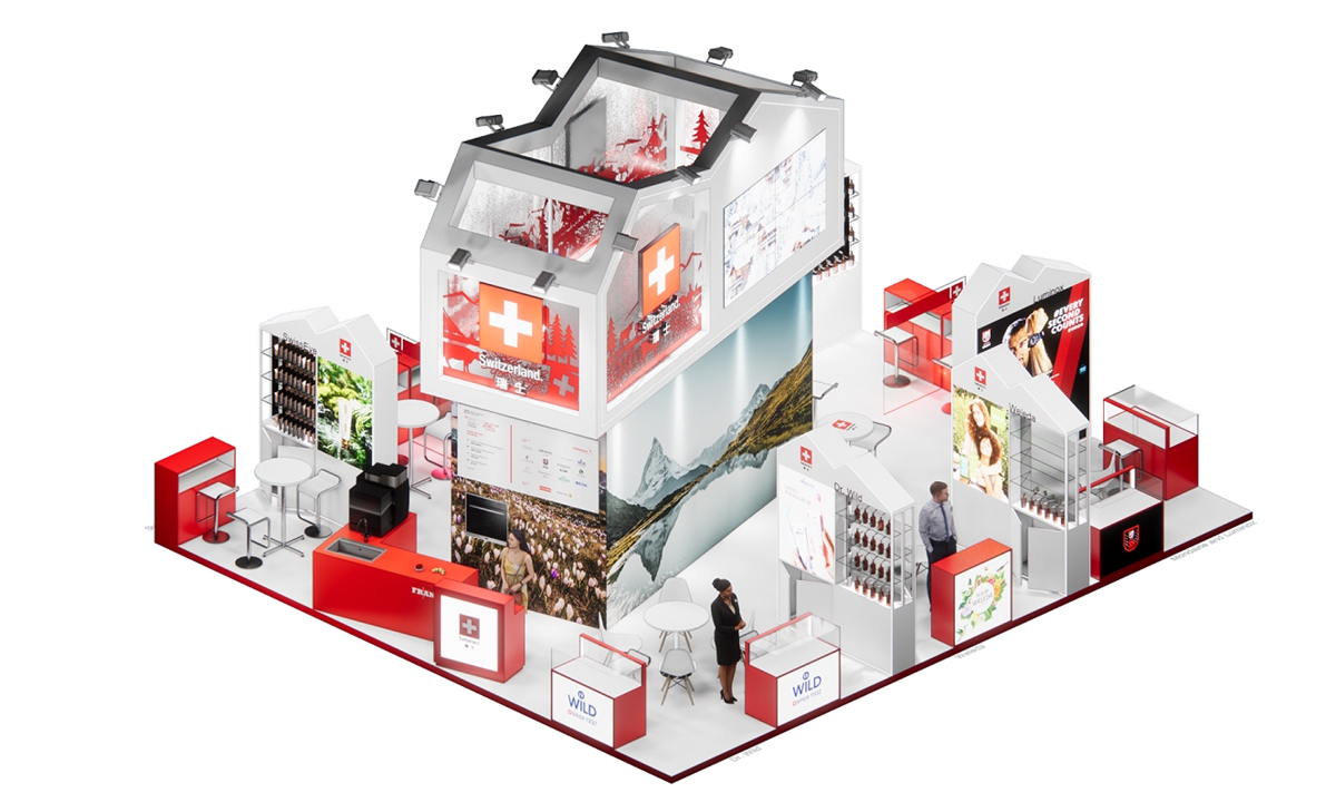 The layout of the Swiss Pavilion Photo: Courtesy of the Swiss Embassy in China