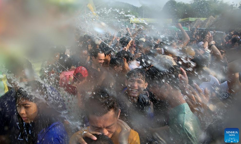 People spray water to celebrate water festival in Myanmar - Global Times