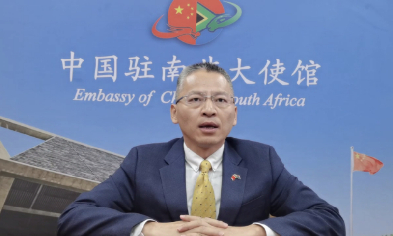 Li Xudong, the educational counsellor of the Embassy of China in South Africa, attends the 4th Africanizing the Art of Acupuncture International Webinar 2024 on Sunday. Screenshot from the Webinar