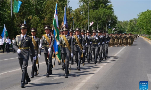 Soldiers participate in Victory Day military parade in Tashkent ...