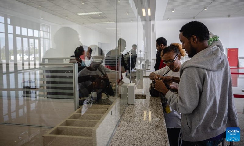 Passengers buy tickets at the Lebu Railway Station in Addis Ababa, Ethiopia, Sept 9, 2023. The Chinese management contractors of Ethiopia-Djibouti standard gauge railway on Friday officially handed over the railway's management and operation to Ethiopia and Djibouti after six years of successful operation. Photo: Xinhua