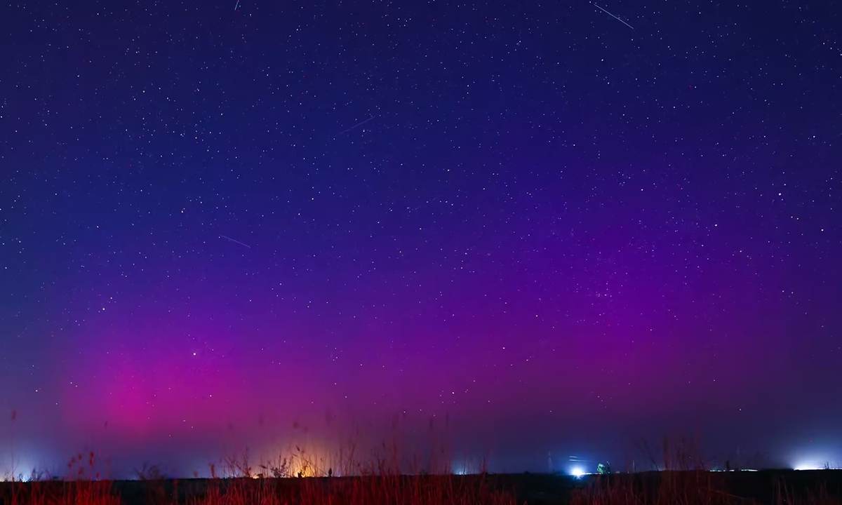 Stunning aurora lights up the sky across China as solar storm hits peak