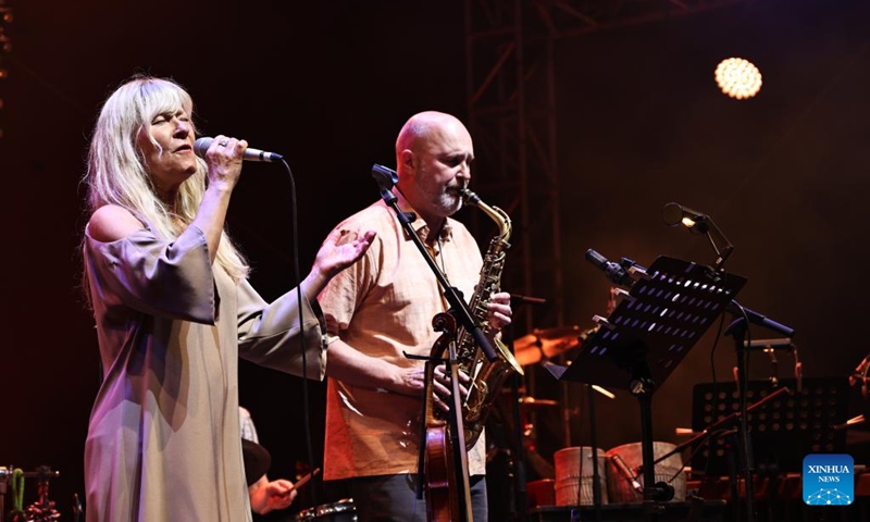 Musicians perform during the closing concert of the 26th Chellah Jazz Music Festival at the Chellah site in Rabat, Morocco, May 12, 2024. Photo: Xinhua
