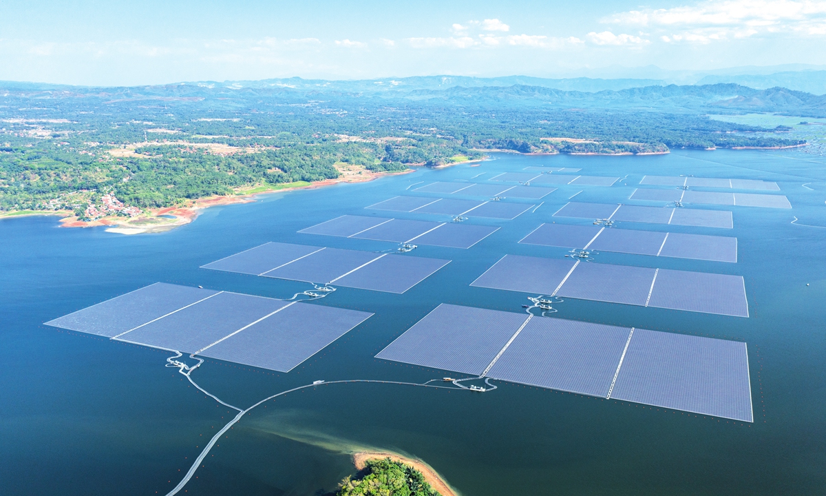 The Cirata Solar Floating Photovoltaic Power Plant in Indonesia's West Jawa province Photo: Courtesy of
Power China