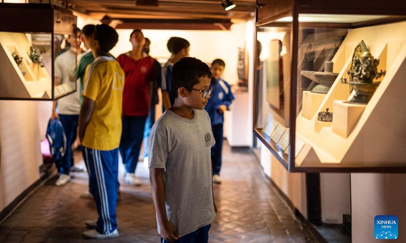 People visit the Patan Museum on the occasion of International Museum Day in Lalitpur, Nepal, May 18, 2024. Photo: Xinhua