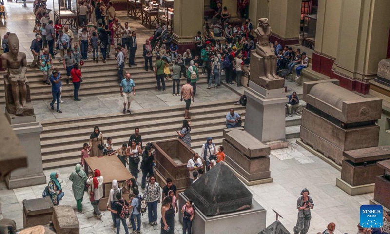 People visit the Egyptian Museum during the International Museum Day in Cairo, Egypt, on May 18, 2024. Photo: Xinhua