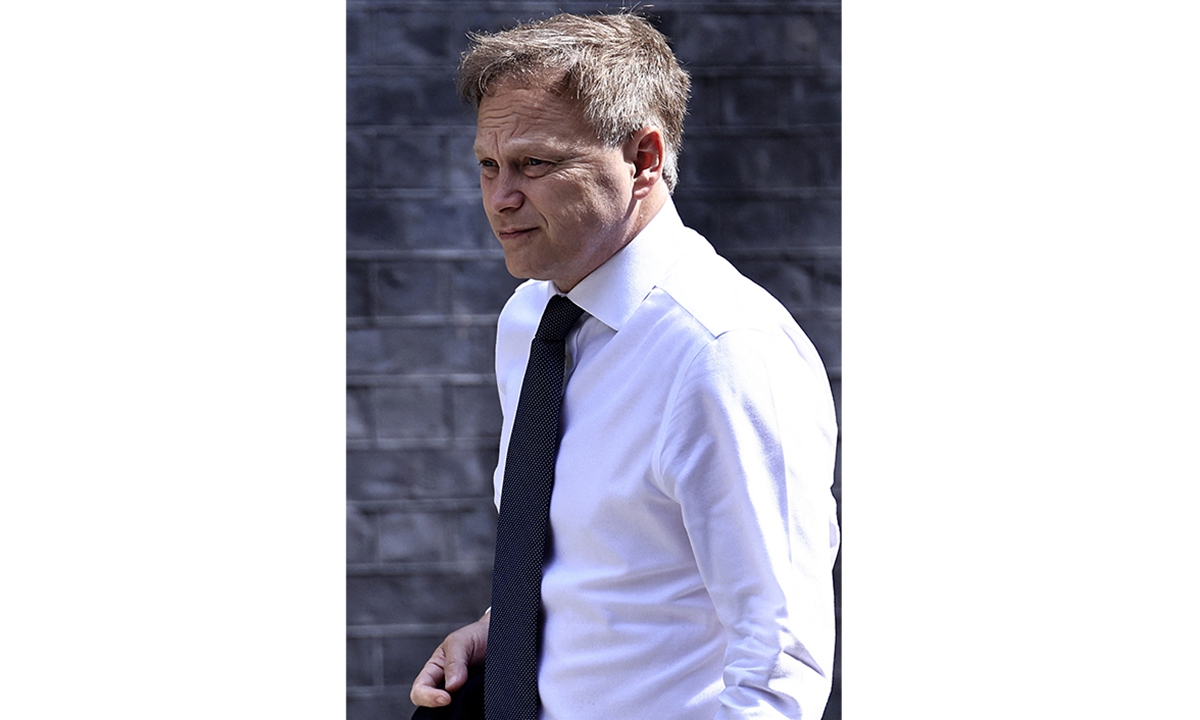 Britain's Defence Secretary Grant Shapps arrives to 10 Downing Street in central London on May 15, 2024.Photo: AFP