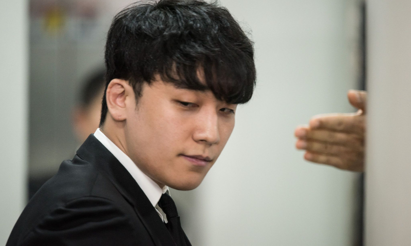 Former BIGBANG boyband member Seungri, real name Lee Seung-hyun, arrives at the High Court in Seoul on May 14, 2019. File Photo: VCG