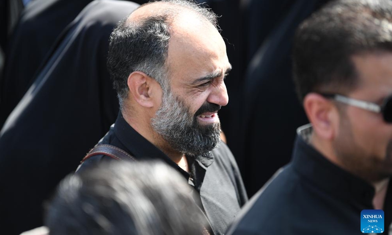 A man attends a memorial event held for Iran's late President Ebrahim Raisi, late Foreign Minister Hossein Amir-Abdollahian and others in Tehran, Iran, May 22, 2024.(Photo: Xinhua)