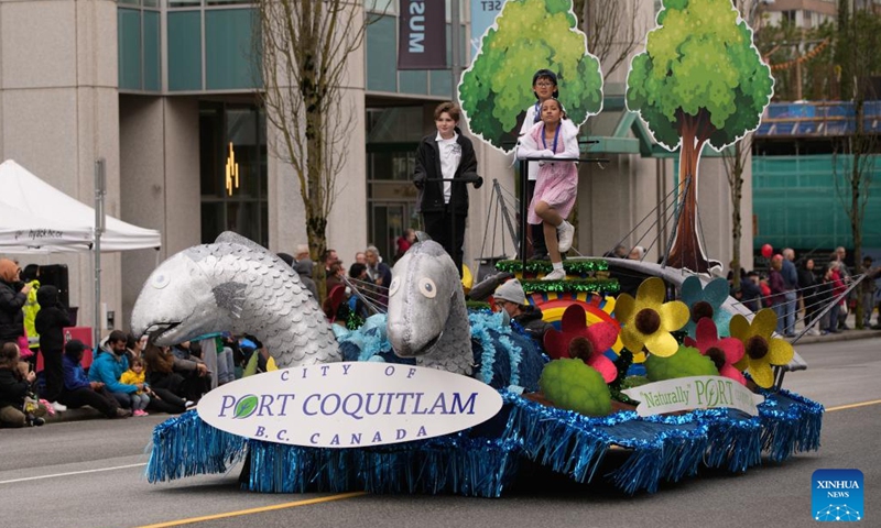A float is seen during the annual Hyack International Parade in New Westminster, British Columbia, Canada, on May 25, 2024. (Photo:Xinhua)