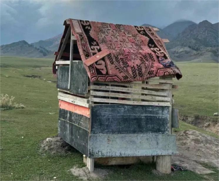 Xinjiang outdoor toilet.
