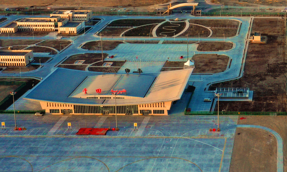 Yutian Wanfang Airport in Hotan, Xinjiang Photo: VCG