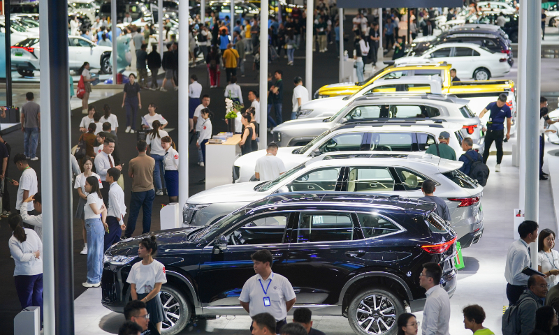 The 25th China (Kunming) International Automobile Expo kicks off in Kunming, Southwest China's Yunnan Province, on June 27, 2024. Car brands showcase their latest models at the 5-day exhibition. Since 2000, the auto expo has attracted more than 5 million visitors, with accumulated sales topping 20 billion yuan ($2.8 billion). Photo: VCG 