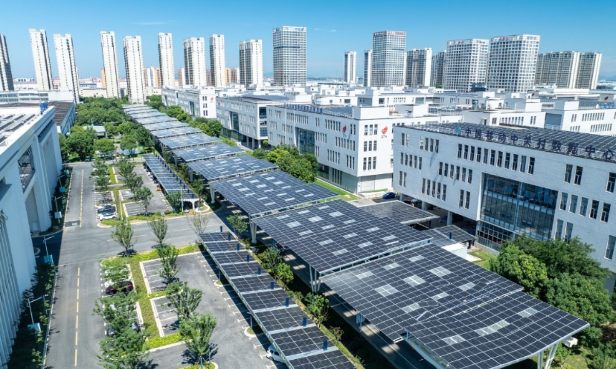 An aerial view of the Innovation Park of the High-tech Zone, Liyang City, Jiangsu Province.