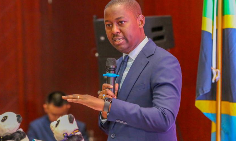 Tanzania Investment Center (TIC) Executive Director Gilead Teri speaks during the Tanzania-China Economic and Investment Cooperation Reception in Dar es Salaam, Tanzania, on July 20, 2024. (Xinhua/Emmanuel Herman)