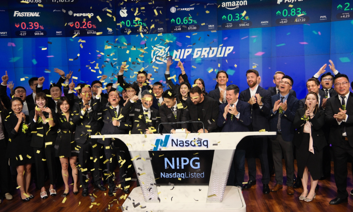  NIP Group Inc. (NASDAQ: NIPG), celebrates its initial public offering and listing on the Nasdaq as it continues to build a comprehensive entertainment business on July 16, 2024. Photo: Courtesy of NIP Group