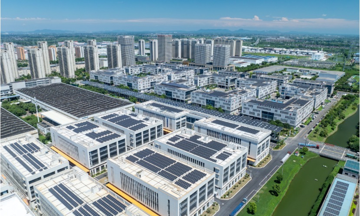 An aerial view of the Innovation Park of the High-tech Zone, Liyang City, Jiangsu Province.