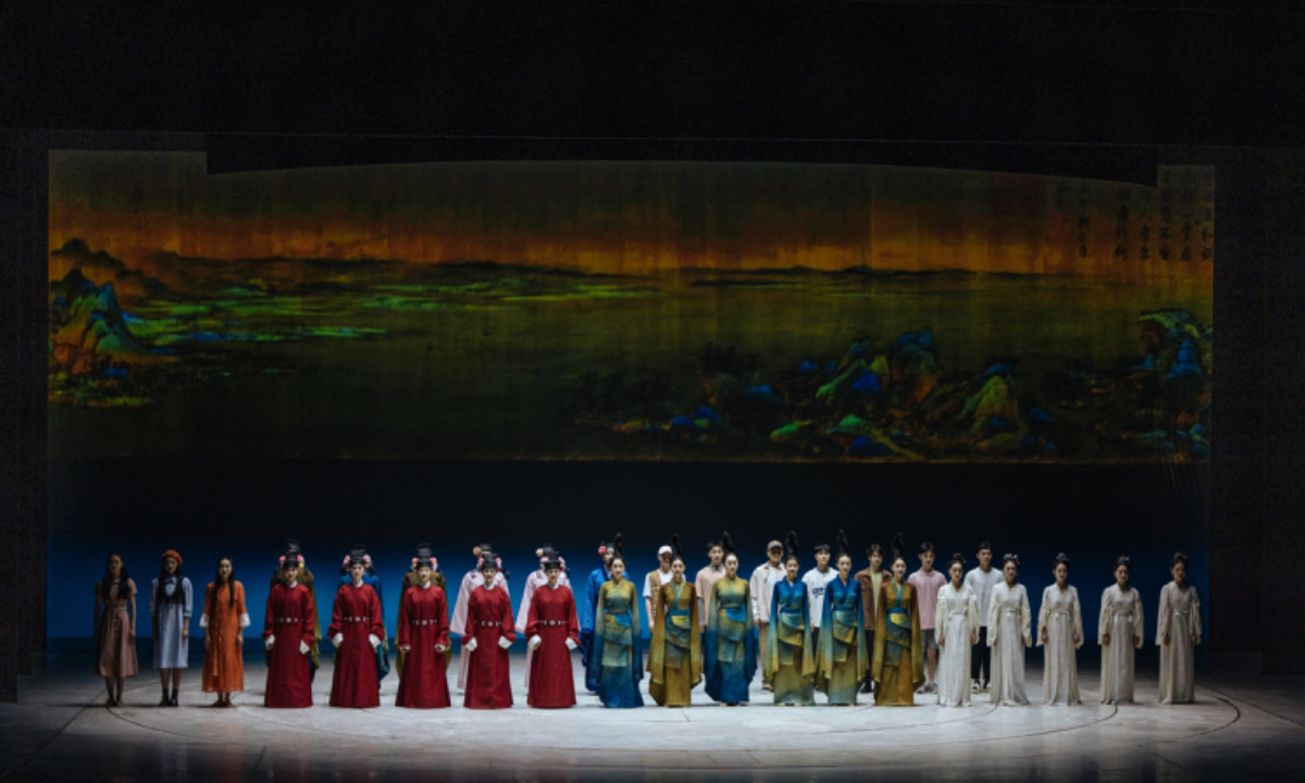 The stage photo of The Journey of a Legendary Landscape Painting Photo: Li Hao/GT