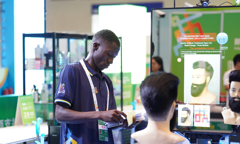 A competitor at the second Belt and Road International Skills Competition (BRISC), which kicks off on June 24, 2024 in Southwest China's Chongqing Municipality. Photo: Courtesy of BRISC