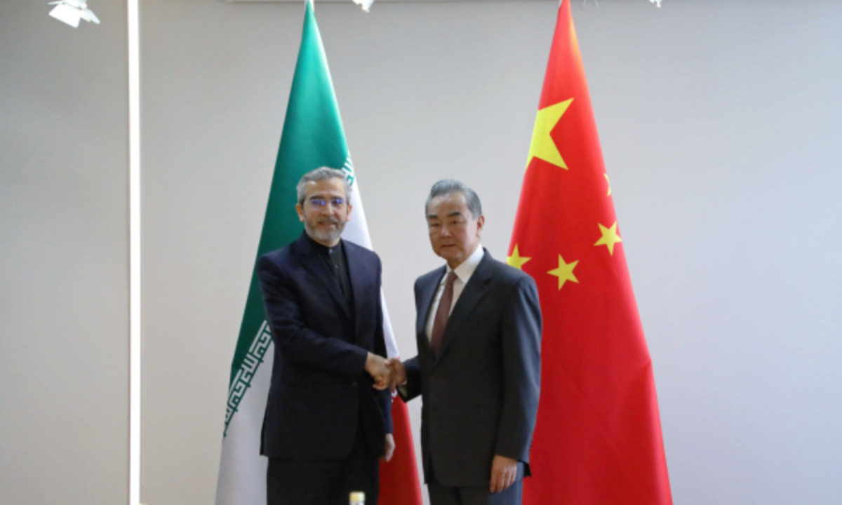 Wang Yi (right), member of the Political Bureau of the Communist Party of China (CPC) Central Committee and Minister of Foreign Affairs, met Iranian Acting Foreign Minister Ali Bagheri in Nizhny Novgorod, Russia, on June 10, 2024 local time. Photo: fmprc.gov.cn