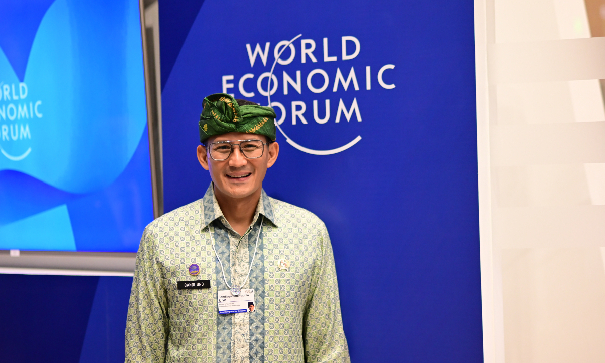 Minister of Tourism and Creative Economy of Indonesia Sandiaga Salahuddin Uno at the Summer Davos meeting in Dalian, Northeast China's Liaoning Province on June 25, 2024 Photo: Tao Mingyang/GT
