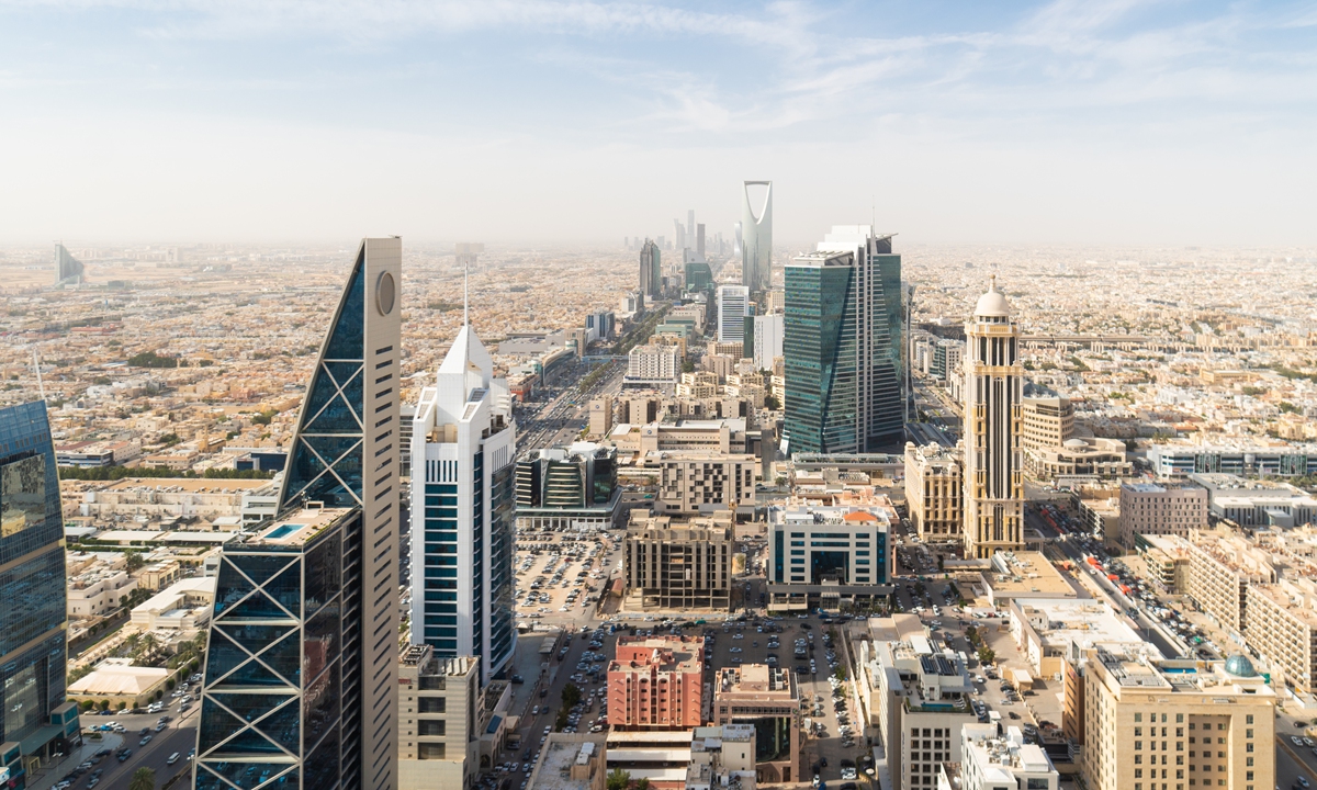 An aerial view of Riyadh, capital of Saudi Arabia  Photo: VCG