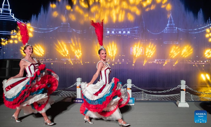 The live-action performance Encounter Harbin is staged at Sun Island scenic spot in Harbin, northeast China's Heilongjiang Province, June 10, 2024. (Photo: Xinhua)