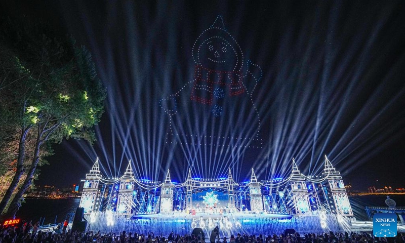 The live-action performance Encounter Harbin is staged at Sun Island scenic spot in Harbin, northeast China's Heilongjiang Province, June 10, 2024. (Photo: Xinhua)