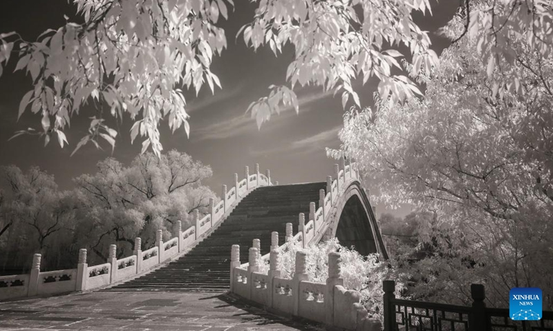 This photo taken on June 14, 2024 shows an infrared view of the Summer Palace in Beijing, capital of China. (Photo: Xinhua)