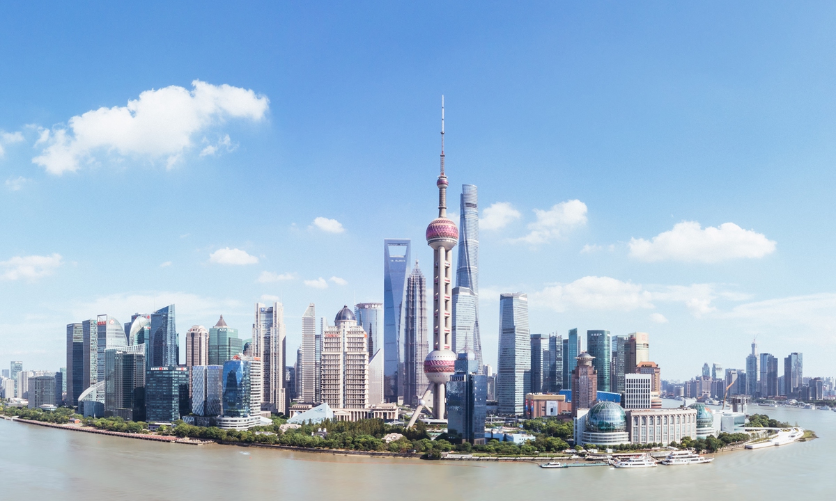 A view of the Lujiazui area in Shanghai, China. Photo: VCG 