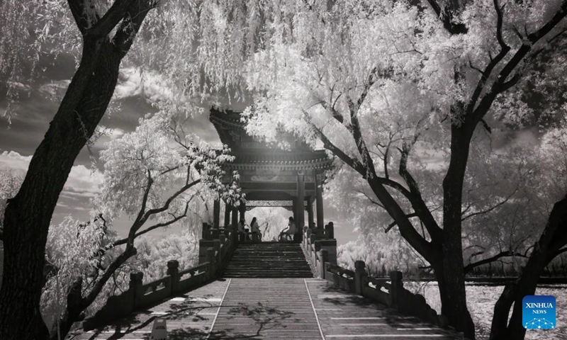 This photo taken on June 14, 2024 shows an infrared view of the Summer Palace in Beijing, capital of China. (Photo: Xinhua)