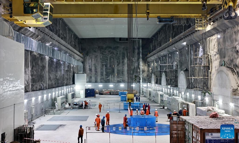 Engineers work at Suki Kinari Hydropower Project in Mansehra district of Khyber Pakhtunkhwa province, Pakistan, June 16, 2024. (Photo: Xinhua)