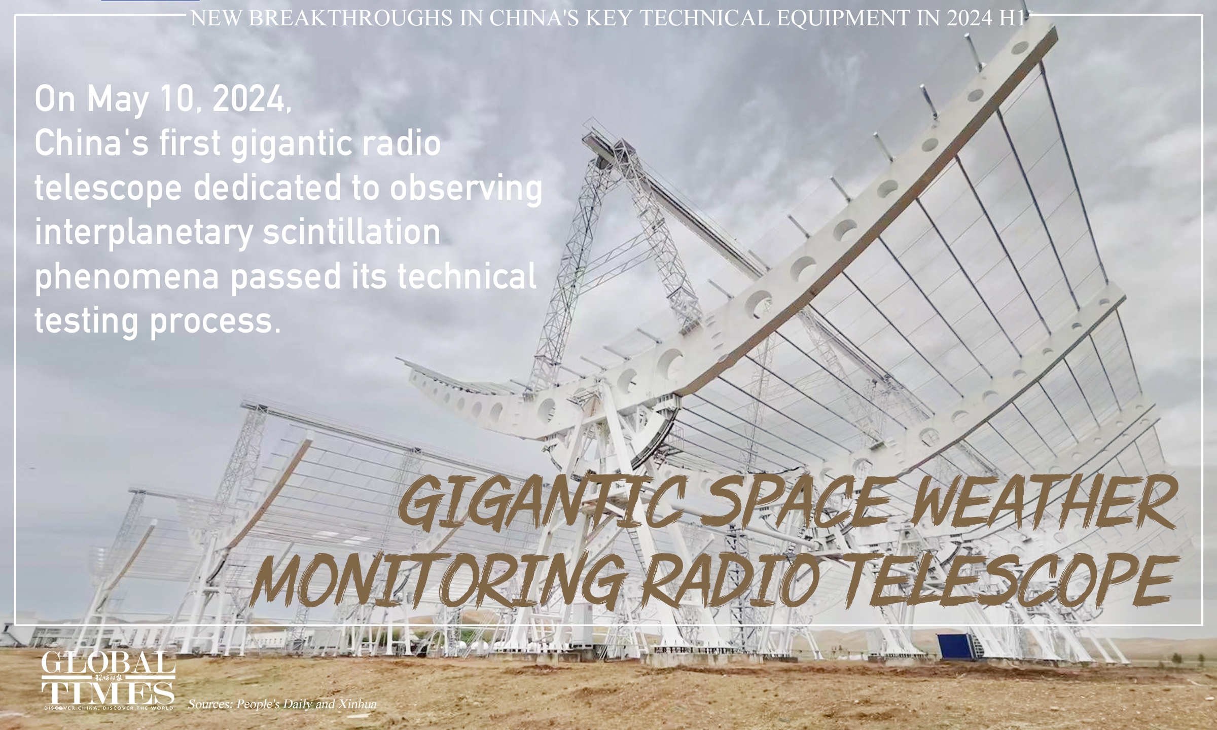 Gigantic space weather monitoring radio telescope. Graphic: GT