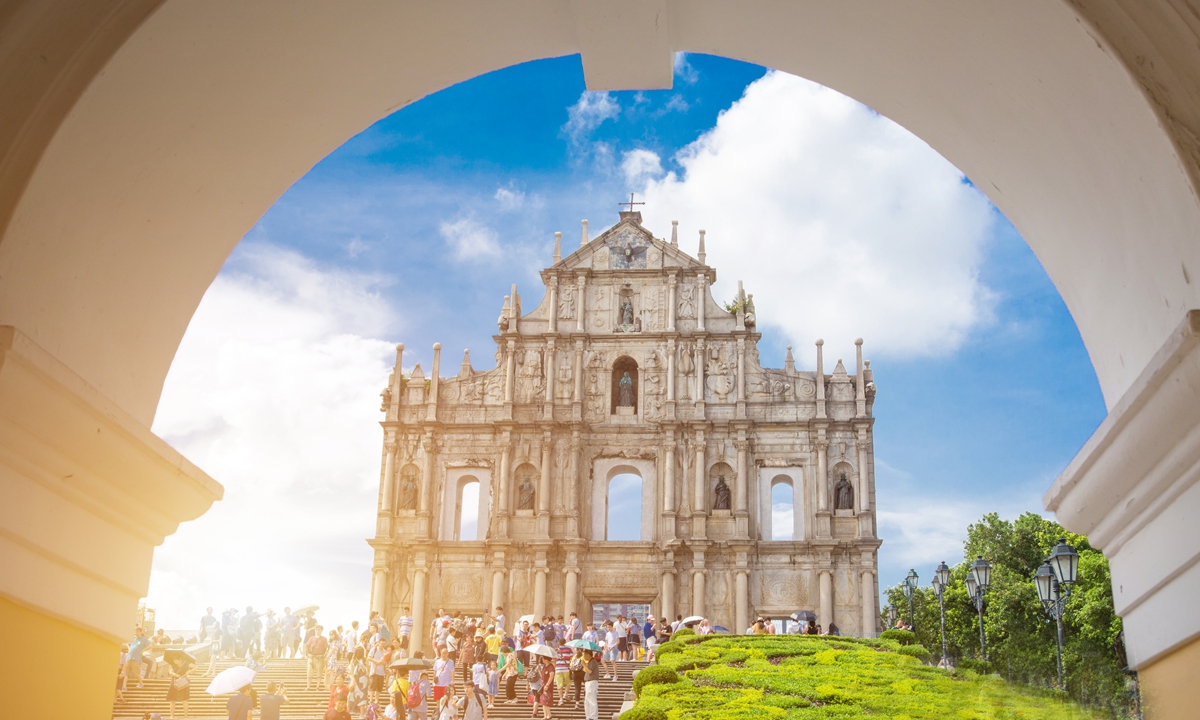 A view of the Ruins of St Paul Church in Macao Photo: VCG
